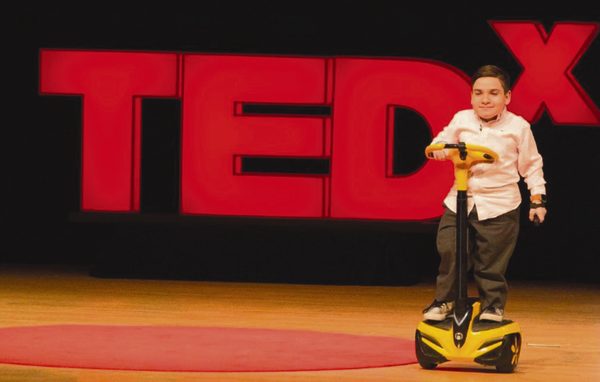 In 2015, at age 15, Brandon Farbstein had the opportunity to give a TedX talk about his dwarfism. In 2015, at age 15, Brandon Farbstein had the opportunity to give a TedX talk about his dwarfism.