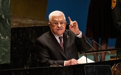 PA President Mahmoud Abbas speaks at the UN General Assembly in September 2024. Photo: Stephanie Keith / Getty Images via AFP
