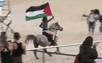 Bondi Beach horse stunt. Photo: Screenshot