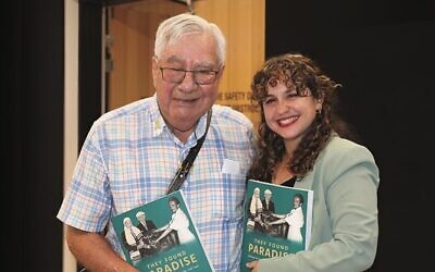 Gerald Moses, who sponsored the book, with author Shaina Rother.