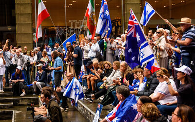 The Australians Against Antisemitism rally in Martin Place, Sydney. Photo: Never Again is Now