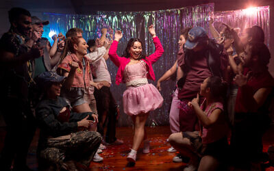 Guada Banez as Juliet with the players in CLOC Musical Theatre’s production of & Juliet. Photo: Ben Fan