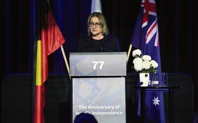 Victorian Premier Jacinta Allan at the 2025 Zionism Victoria Yom Ha'atzmaut cocktail event. Photo: Peter Haskin