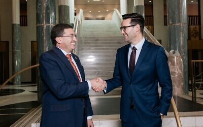 Federal MPs Julian Leeser (Liberal) and Josh Burns (Labor).