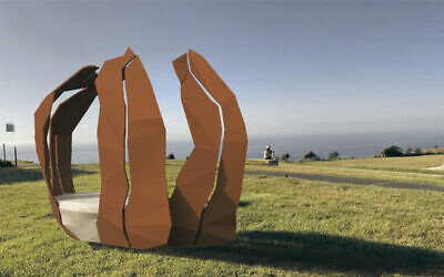 How the proposed artwork will look looking east. THIS ONE FOR PAPER
