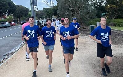 Some of the runners at the October 7 run and bike ride at Caulfield Park. Photo: Dean Alter.