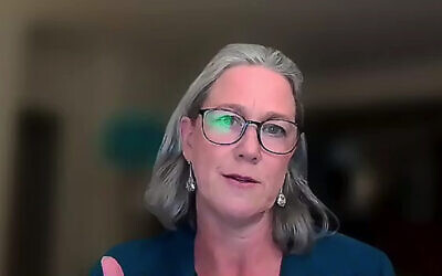 Bradfield MP Nicolette Boele addresses the community via Zoom.