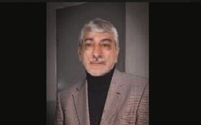 Iranian Quds Force commander Sardar Ammar, in an undated photo released by Mossad.