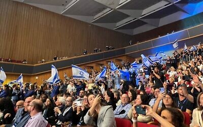 Ayal Marek, Michael Penny and Liora Conyer representatives of ARZA Australia among the delegates at the World Zionist Congress.