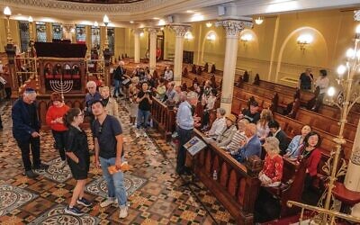 Visitors enjoying a tour of The Great Synagogue as part of 'Sydney Open'. Photo: Loretta Godfrey