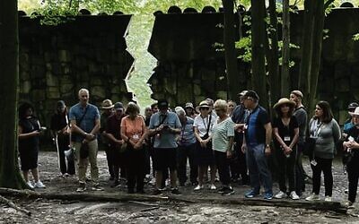 SJM tour of a Jewish cemetery at Kazimierz Dolny.