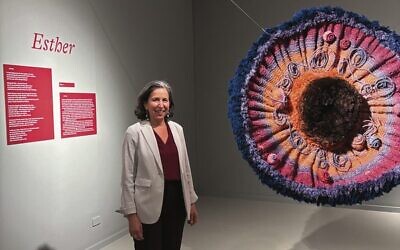 JMA CEO and director Sidra Moshinsky alongside Tammy Kanat's exhibition Circle of Her. Photo: Sharyn Kolieb