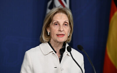 Special Envoy to Combat Antisemitism Jillian Segal speaks to media during a press conference with Prime Minister Anthony Albanese on July 10, 2025. Photo:AAP Image/Dan Himbrechts.