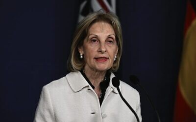 Special Envoy to Combat Antisemitism Jillian Segal speaks to media in July. Photo: AAP Image/Dan Himbrechts.