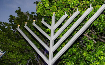 A menorah at the neighbouring Glen Eira town hall. Photo: City of Glen Eira website.