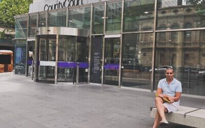 Manny Waks outside the County Court.  Photo: Facebook.