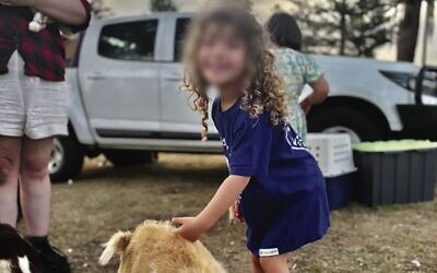 Shemi Kahn, 5, at the Chanukah event minutes before the shooting.