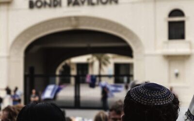 At the Bondi memorial. 
Photo: Facebook.