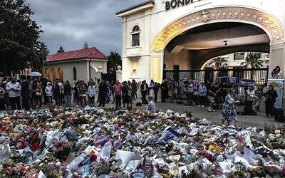 A floral tribute at Bondi Pavilion. Photo: Instagram