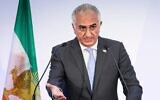 Reza Pahlavi, the son of Iran's toppled Shah Mohammad Reza Pahlavi, speaks during a news conference, June 23, 2025 in Paris. Photo: AP/Thomas Padilla, File