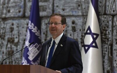 Israeli President Isaac Herzog.
Photo: Times of Israel Israeli President Isaac Herzog.
Photo: Times of Israel