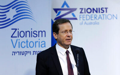 Isaac Herzog in Australia in 2018. Photo: Peter Haskin