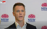 Premier Chris Minns speaks to media on Monday, January 12. Screenshot: Facebook/Sky News