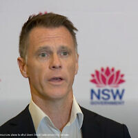 Premier Chris Minns speaks to media on Monday, January 12. Screenshot: Facebook/Sky News