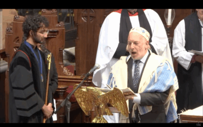 Cantor Michel Laloum at the National Day of Mourning service at St Pauls Cathedral on Monday.