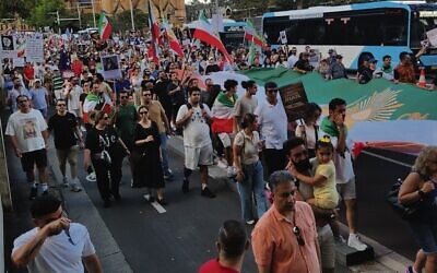 Iranian Australians and allies march in Sydney against the Islamic regime. Photo: Supplied