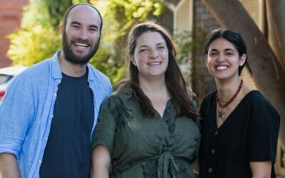 From left: School staff Adam Hyman, Elinor Hasenfratz and Eileen Shap. Photo: Yaara Duek Photography