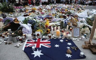 The memorial at Bondi Pavilion to victims of the Bondi Beach terrorist attack, December 16, 2025. Photo: Nadine Saacks