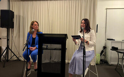 NSW Opposition Leader Kellie Sloane (left) recorded a live podcast with Aviva Klompas.