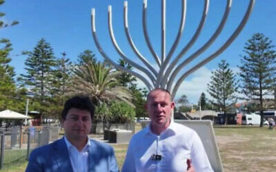 Will Nemesh (left) and Darcy Byrne at Bondi.