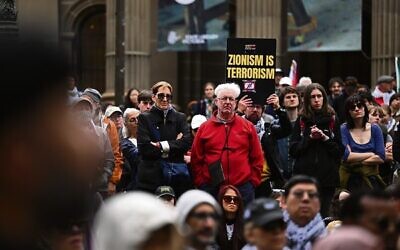 Anti-Israel protesters in Melbourne last September.Photo: AAP Image/James Ross