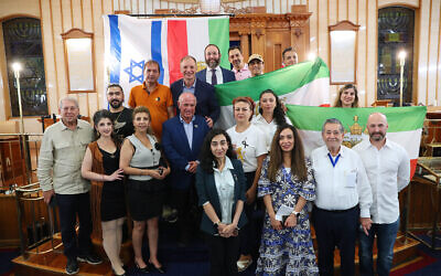 Jews and Iranians came together at Caulfield Shule to mark the start of the war. Photo: Peter Haskin Photography