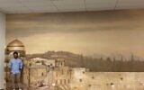 Artist Julian Clavijo painted a mural of the Kotel for the Ark Centre. Photo: Sharyn Kolieb