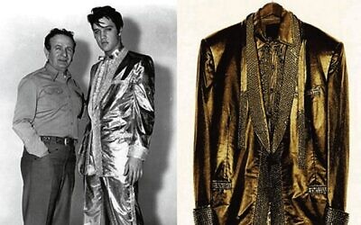 Nudie Cohn and Elvis, and the iconic gold suit. Photo: instagram
