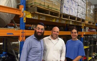 From left: Rabbi Shlomo Nathanson, Rob Alden, Zoe Fein.  Photo: Supplied