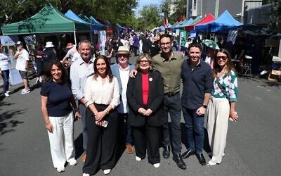 From left: Monica Kempler, John Berger, Kylie Appel, Ben Mand, Minister Natalie Suleyman, Josh Burns MP, Ryan Batchelor MP, Amanda Smorgan.
Photo: Peter Haskin From left: Monica Kempler, John Berger, Kylie Appel, Ben Mand, Minister Natalie Suleyman, Josh Burns MP, Ryan Batchelor MP, Amanda Smorgan.
Photo: Peter Haskin