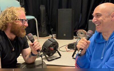 Jonathan Skovron and Adam Starr recording Juo Collab