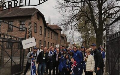 The Australian delegation at March of the Living 2026.  Photo: Facebook