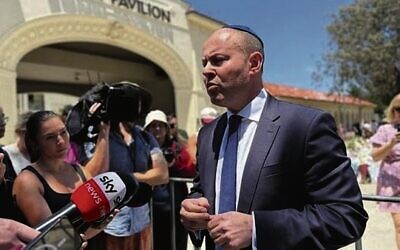 Josh Frydenberg delivering a speech at the Bondi massacre memorial on December 17, 2025. Photo: Facebook.