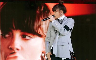 Indie singer Noga Erez performs at Coachella music festival on April 11, 2026. Photo: screenshot