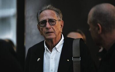 Peter Halasz leaves after giving evidence to the Royal Commission on Antisemitism and Social Cohesion on Monday. 
Photo: AAP Image/Dean Lewins