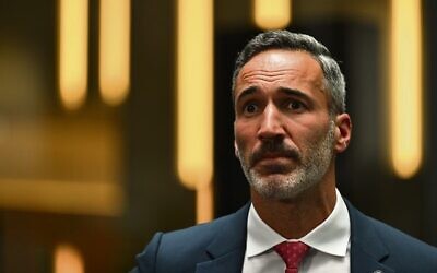 ECAJ co-CEO Alex Ryvchin after giving evidence to the Royal Commission.
 Photo: AAP Image/Dean Lewins