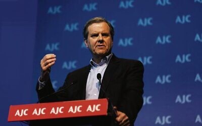 David Harris, then CEO of the American Jewish Committee, speaking at the AJC Global Forum in Jerusalem in 2018.