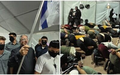 Itamar Ben Gvir taunts detained flotilla activists at Ashdod Port. Photo: X screenshot