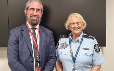 Rabbi Glasman with  Reverend Gayl Mills, Principal Chaplain for the AFP. Photo: Supplied.