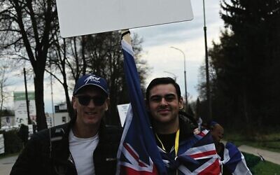 Jacob Gormley (right) on March of the Living.